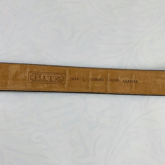 Ritz genuine leather belt black size large - Picture 6 of 8